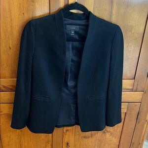 J. Crew Women's Elegant Open Front Black Blazer